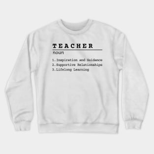 Cool Teacher Definition Crewneck Sweatshirt